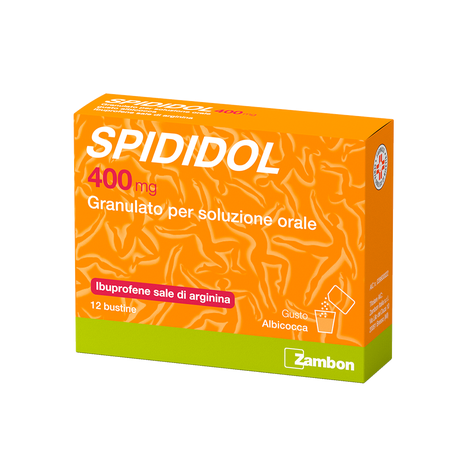 Spididol 400 mg granulato per soluzione orale aroma albicocca 12 bustine