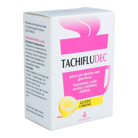 Tachifludec paracetamolo influenza 10 bustine limone