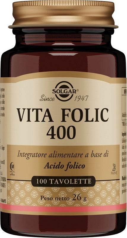 Vita folic 400mg 100tav solgar