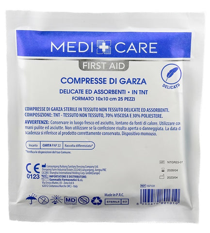 Garza cotone 10x10cm 25pz