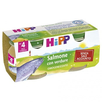 Hipp bio omo salmone verd2x80g