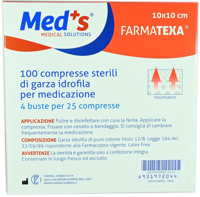 Garza meds 12/8 10x10cm ssr