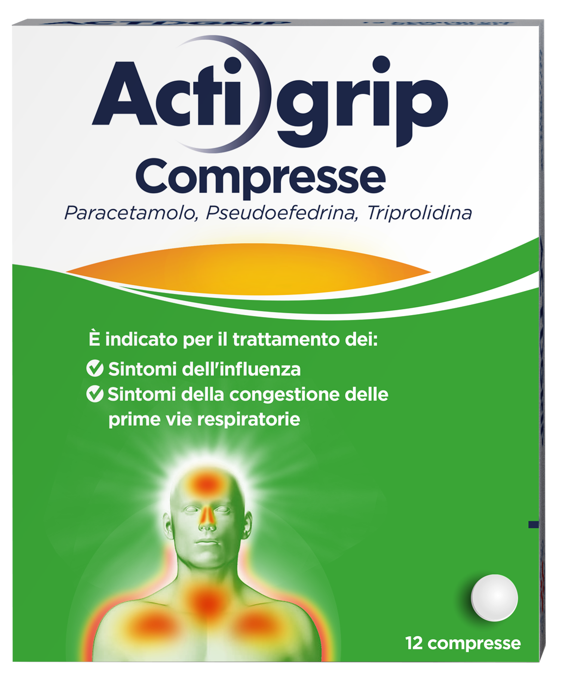 Actigrip*12cpr 2,5+60+500mg Imagen principal del producto