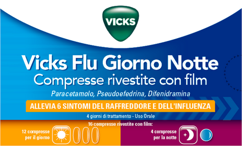 Vicks flu giorno notte*12+4cpr