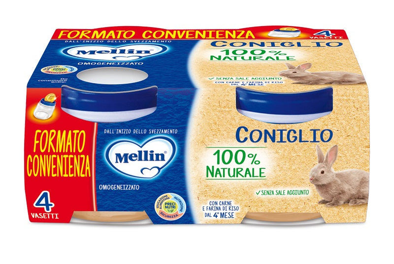 Mellin omog coniglio 4x80g