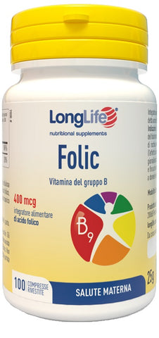 Longlife folic 400mcg 100cpr