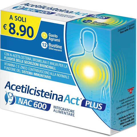 Acetilcisteina act plus nac600