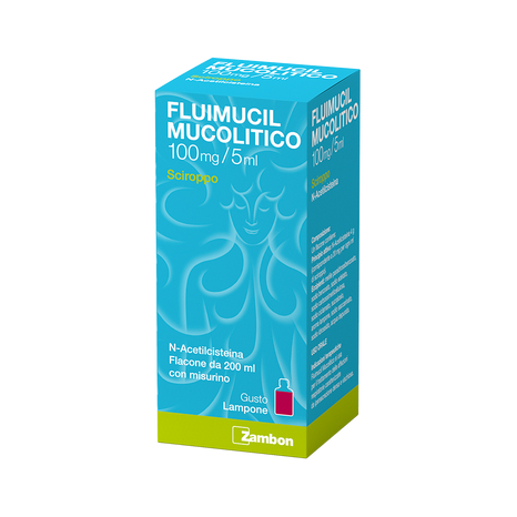 Fluimucil mucolitico 100 mg/5 ml sciroppo epettorante flacone 200 ml