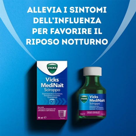 Vicks medinait sciroppo trattamento raffreddore e influenza 90 ml