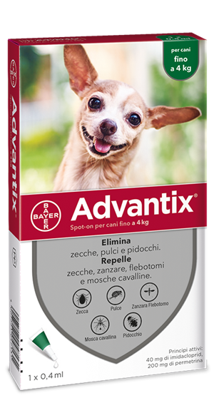 Advantix spot on*1pip 0,4ml 4k Immagine principale del prodotto