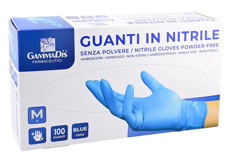 Guanti nitrile s/polv m 100pz