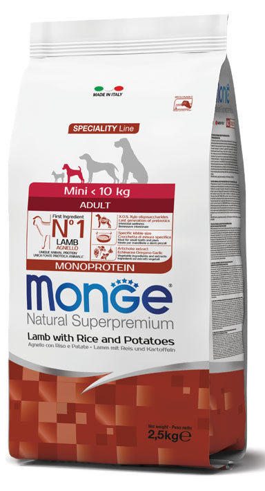 Monge dog adult mini agnello 2