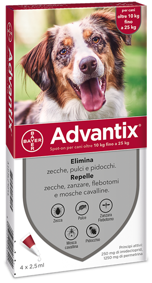 Advantix spot on 4pip 2.5ml 25