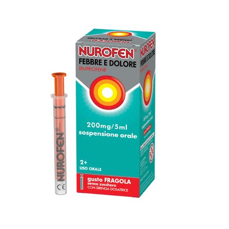 Nurofen febbre e dolore bambini - ibuprofene sospensione orale 200mg/5ml - gusto fragola