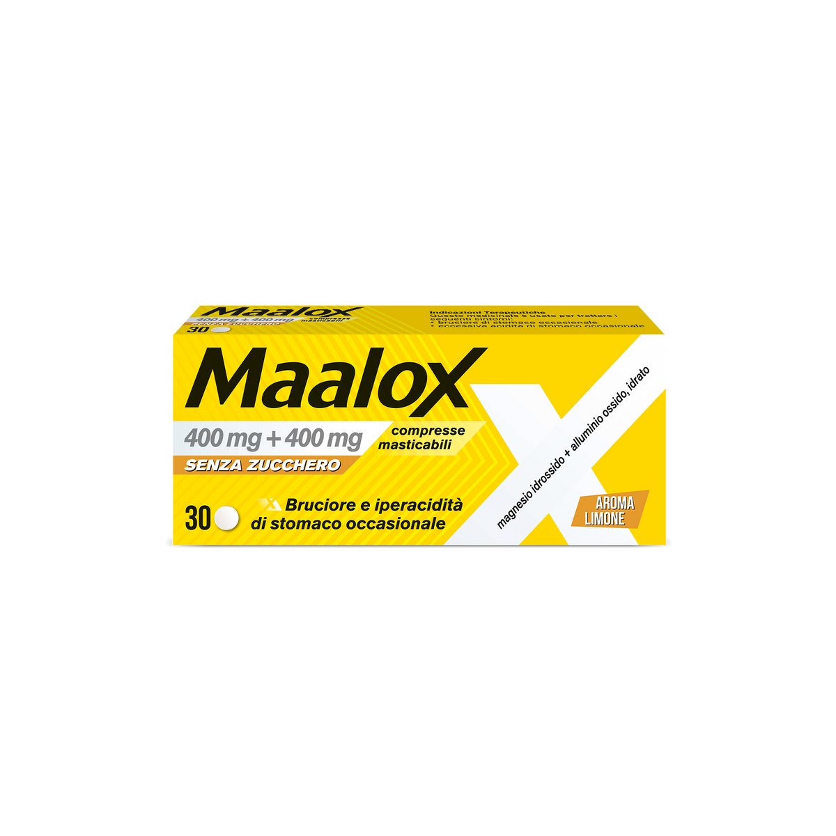 Maalox*30cpr mast 400mg+400mg