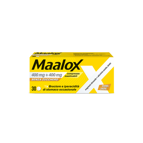 Maalox*30cpr mast 400mg+400mg
