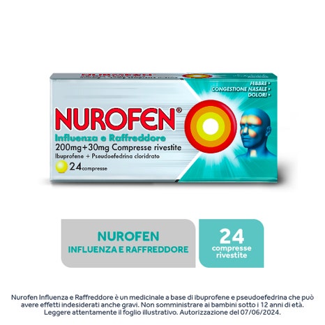 Nurofen influen raffredd*24cpr