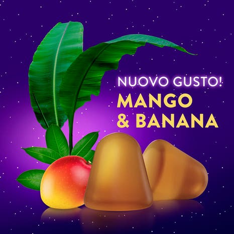 zzzquil natura melatonina integratore per dormire, gusto mango e banana, con valeriana, camomilla, vitamina b6 e estratti alle erbe 60 gommose