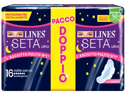 Lines seta ultra notte 16pz