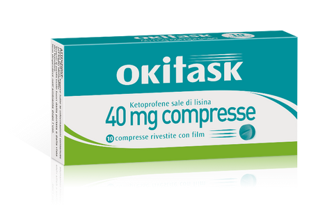 Okitask 40mg ketoprofene sale di lisina 10 compresse rivestite