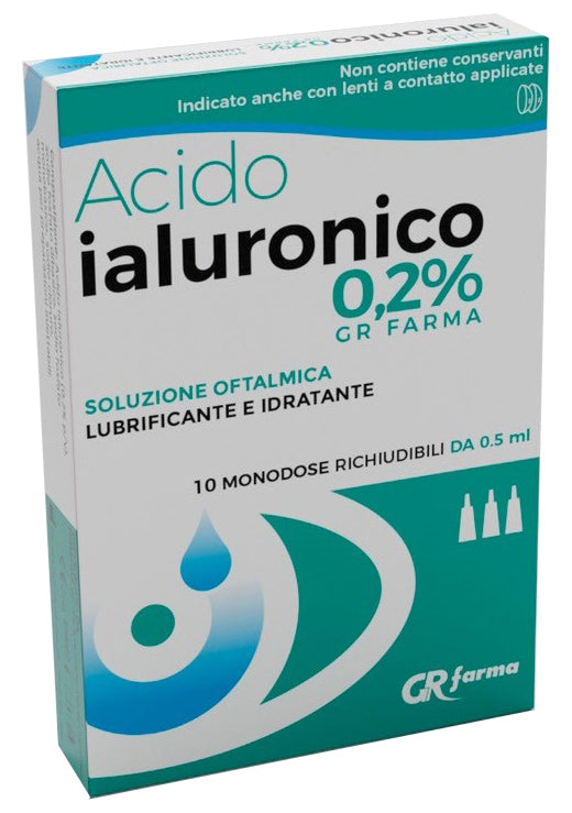 Acido ialuronico 0,2% sol oft