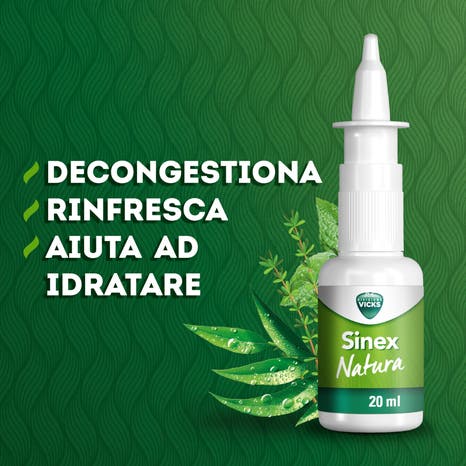 Vicks sinex natura spray salino ipertonico naso chiuso 20 ml