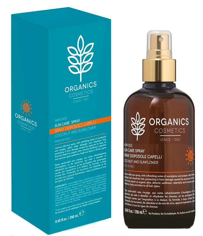 Organics cosm sun care spray