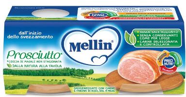Mellin omog prosciutto 2x120g