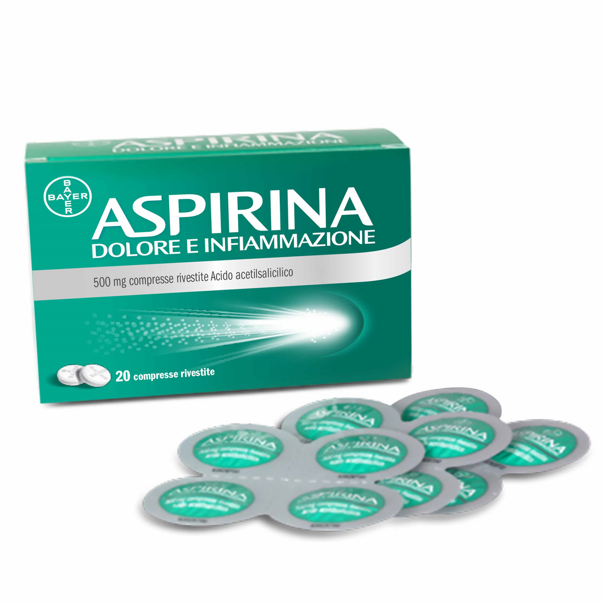 Aspirina dol inf*20cpr riv500m Immagine principale del prodotto