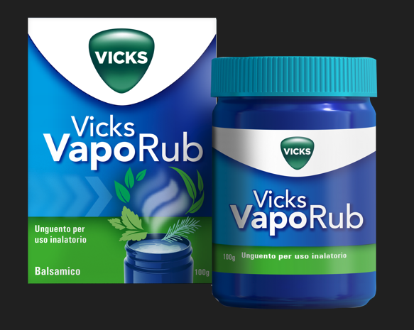 Vicks vaporub rimedio per raffreddore, mal di gola, tosse e naso chiuso vasetto da 100 g