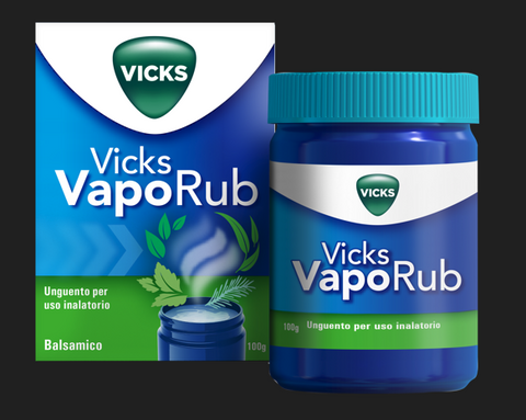 Vicks vaporub rimedio per raffreddore, mal di gola, tosse e naso chiuso vasetto da 100 g