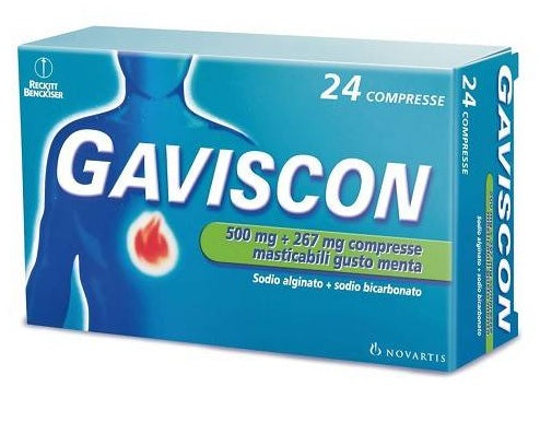 Gaviscon*24cprmast ment 500mg+