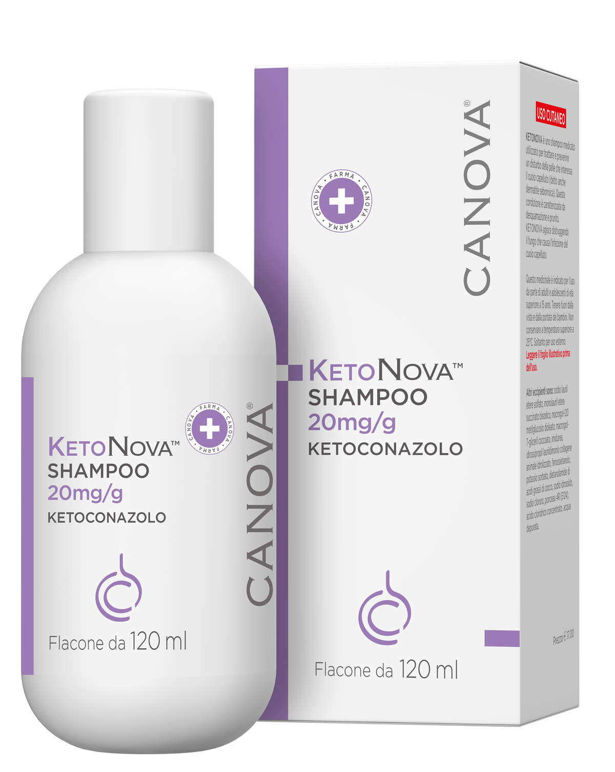 Ketonova*shampoo 120ml 20mg/g Imagem principal do produto