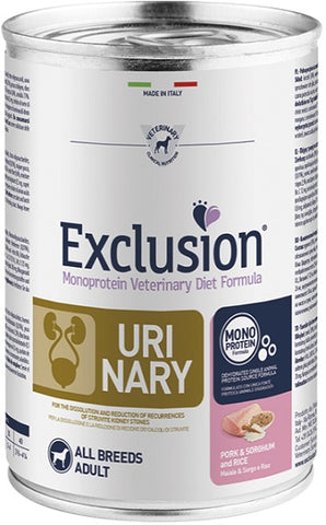 Exclusion urinary pork/sorghum