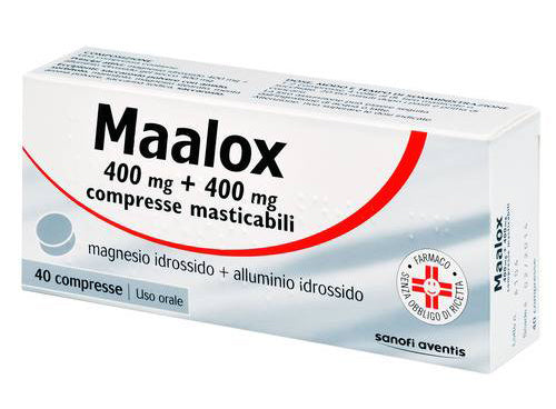 Maalox*40cpr mast 400mg+400mg