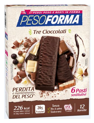 Pesoforma barr 3 cioccolati Immagine principale del prodotto