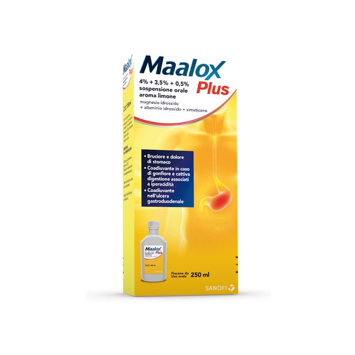 Maalox plus*os sosp 4+3,5+0,5%