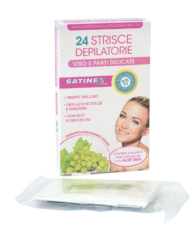 Satinex strisce depil viso24pz