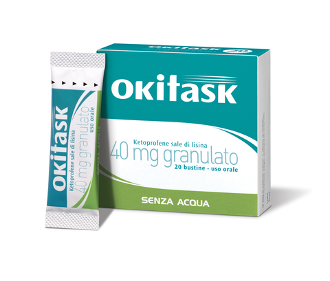 Okitask 40 mg ketoprofene sale di lisina 20 bustine