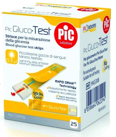 Strisce pic glucotest 25pz