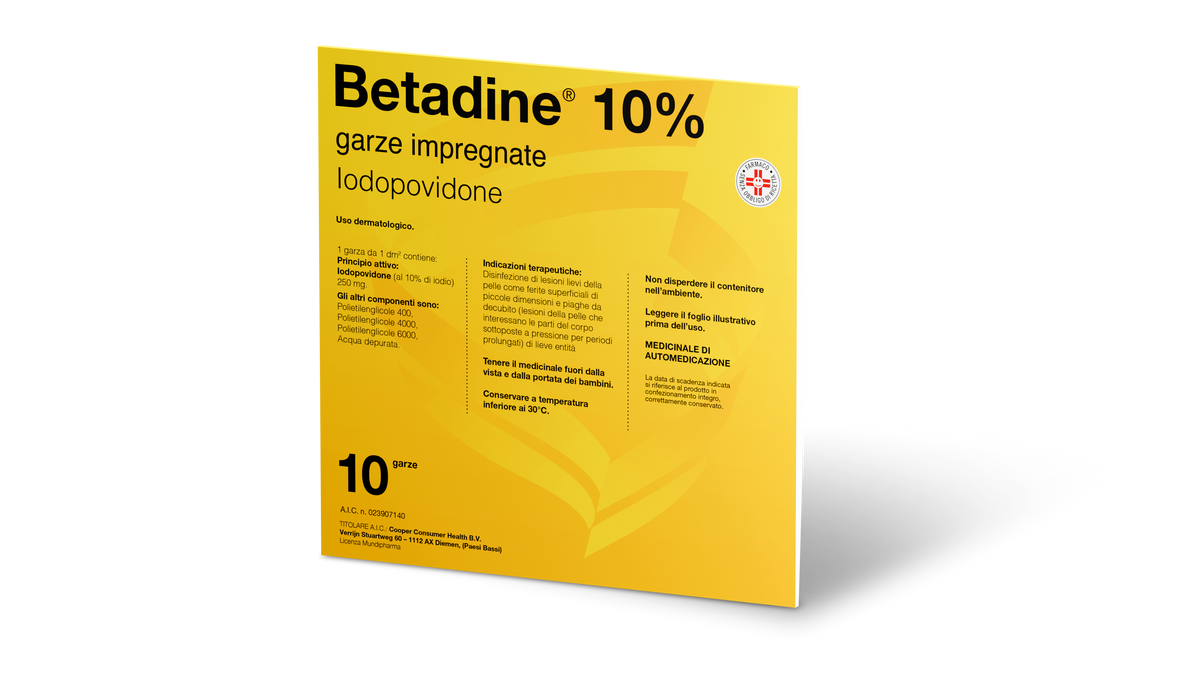 Betadine*10garze impregn 10x10