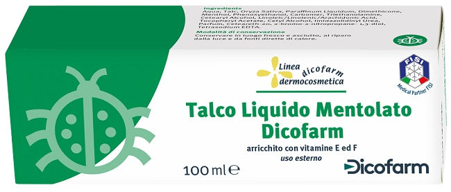 Dicofarm talco liquido mentol Immagine principale del prodotto