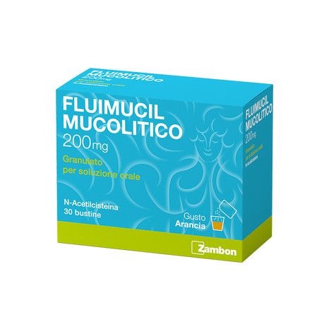 Fluimucil mucolitico 200 mg granulato n-acetilcisteina 30 bustine