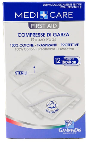 Garza cotone 18x40cm 12pz