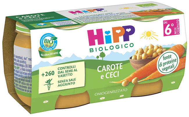 Hipp bio omog carote/ceci2x80g