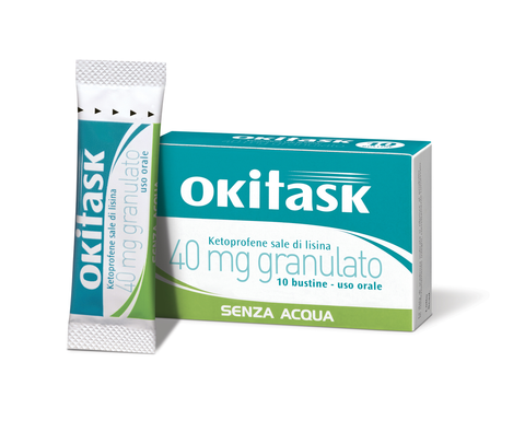 Okitask 40 mg ketoprofene sale di lisina 10 bustine