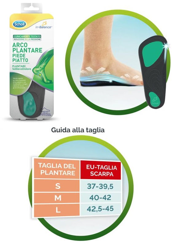 Scholl plantare arco l 2pz