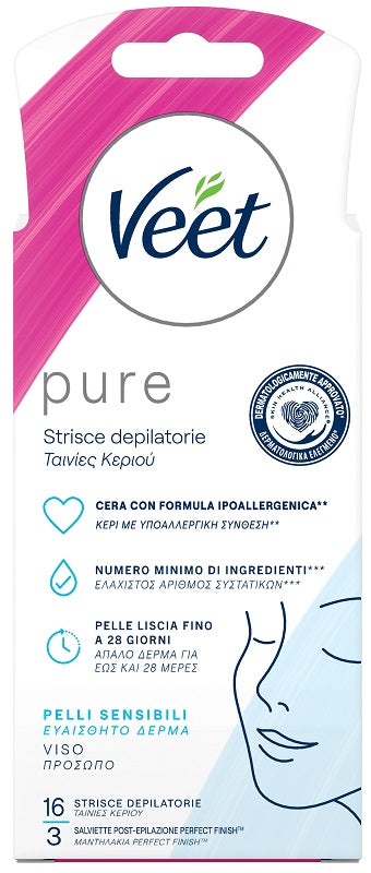 Veet strisce viso ipoall 16pz Immagine principale del prodotto