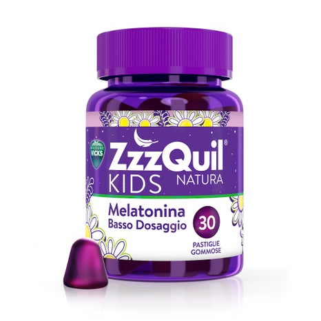 Zzzquil kids natura integratore sonno con melatonina per bambini 30 pastiglie gommose