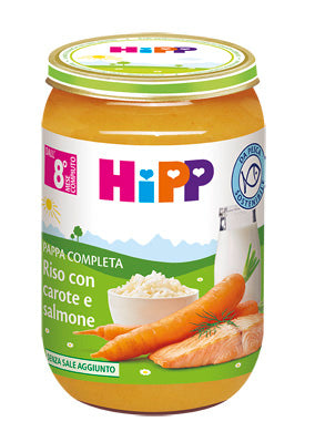 Hipp riso carote/salmone 220g